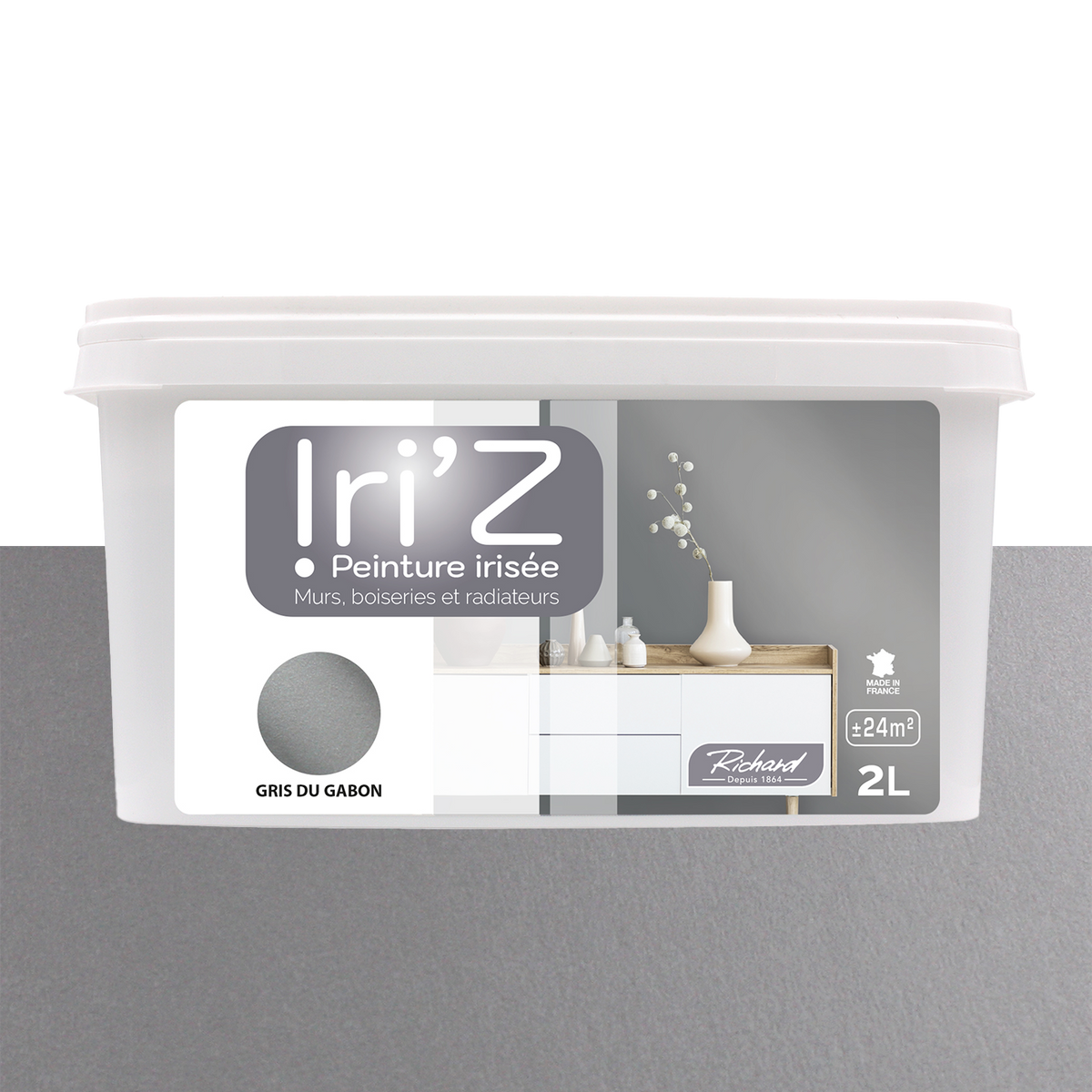 RICHARD Peinture Iriz Gris du gabon Brillant 2L