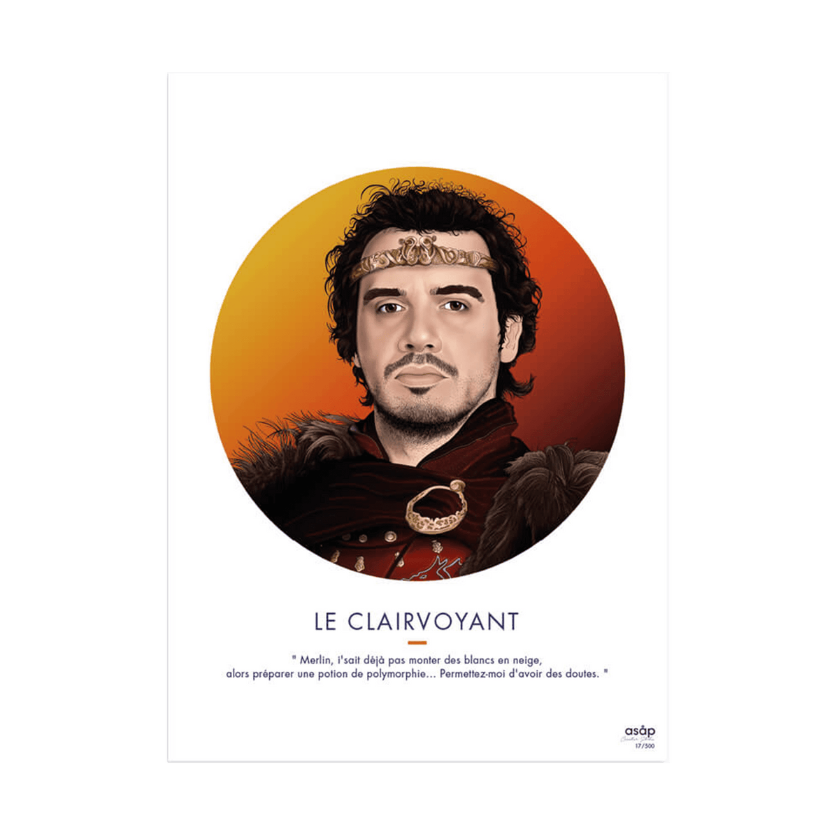 ASAP CREATIVE STUDIO Affiche Le clairvoyant Jaune, rouge