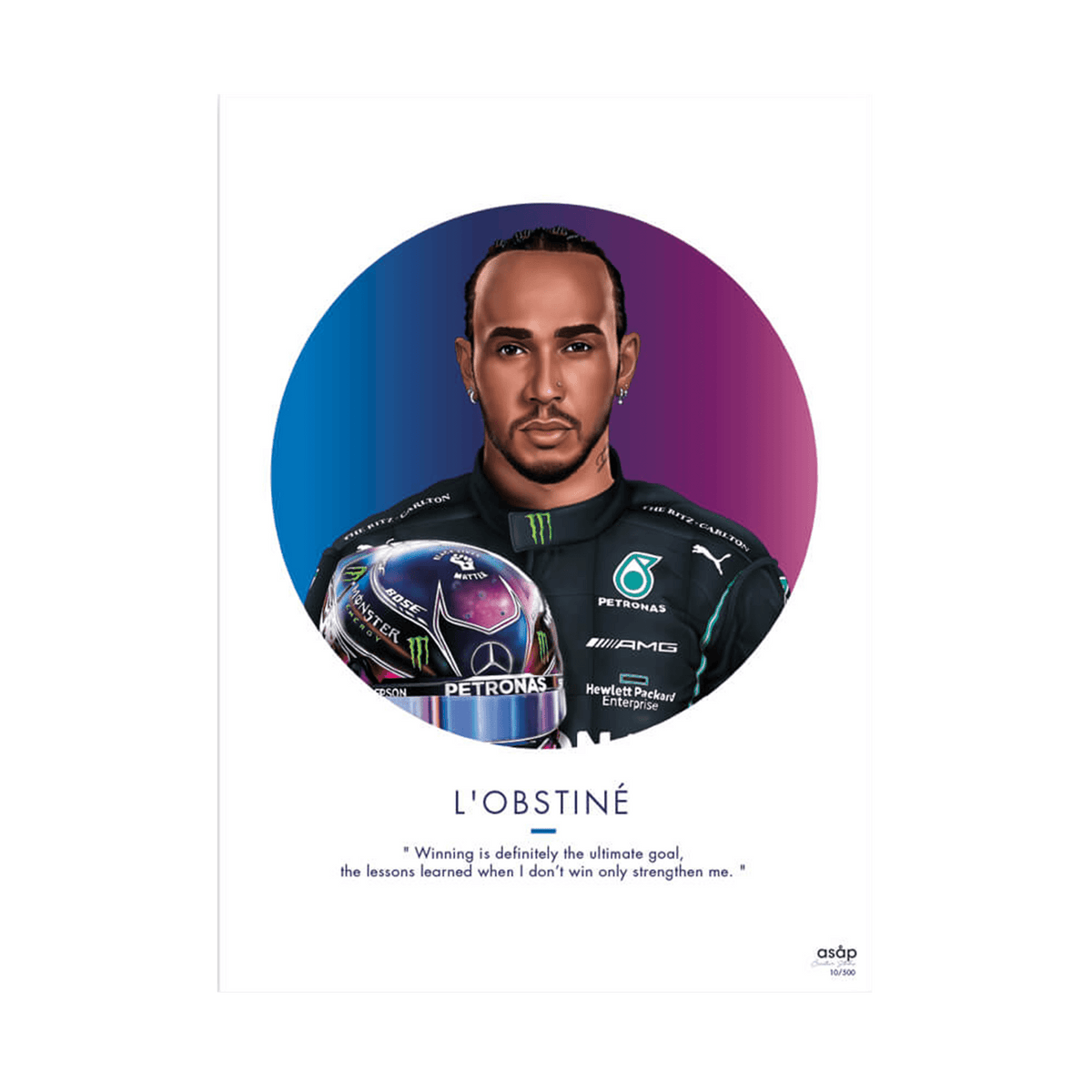 ASAP CREATIVE STUDIO Affiche L'obstiné Bleu, violet