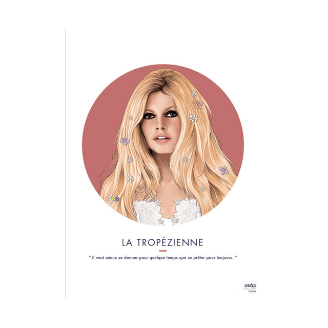 Asap Creative Studio Affiche LA TROPEZIENNE 30 x 40 cm