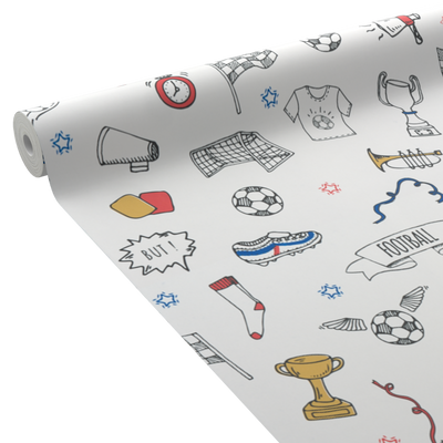 4MURS Papier peint intissé Soccer Multicolore