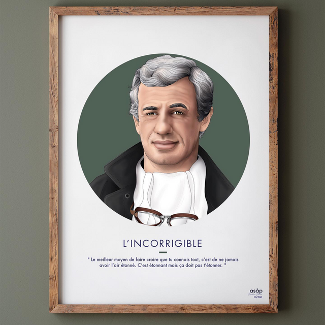 Asap Creative Studio Affiche L'INCORRIGIBLE 30 x 40 cm