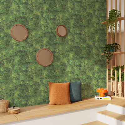 Papier peint intissé Moss Vert mousse