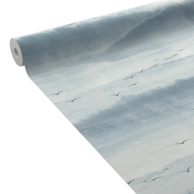 Papier peint intissé Albatras Bleu grisé