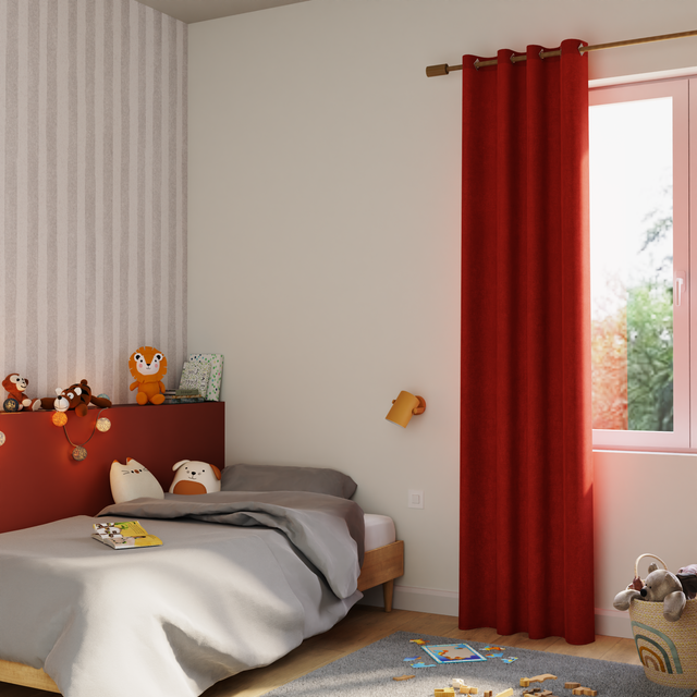 4MURS Rideau thermique KINLEY coloris poterie 140 x 180 cm