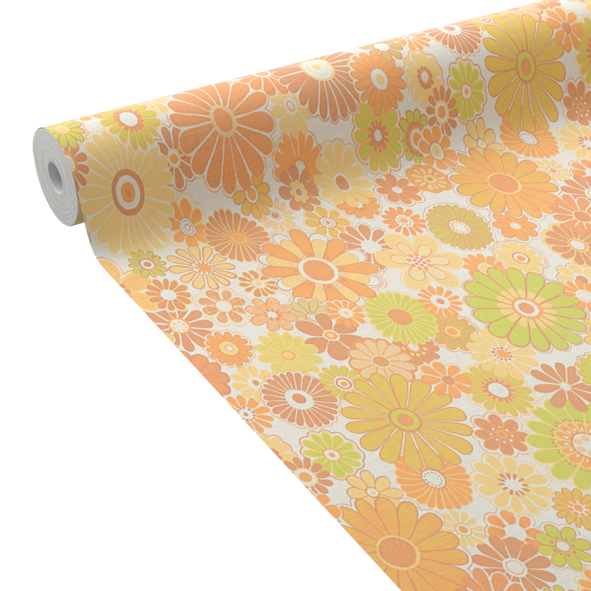 Papier peint intissé Donatille Orange et vert