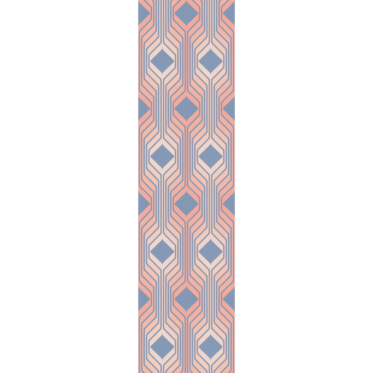 Papier peint intissé Elbée Rose et bleu