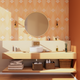Papier peint intissé Elbée Orange rosé