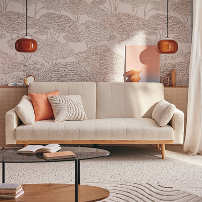 4MURS Canapé convertible clic-clac Liv Naturel 3 places