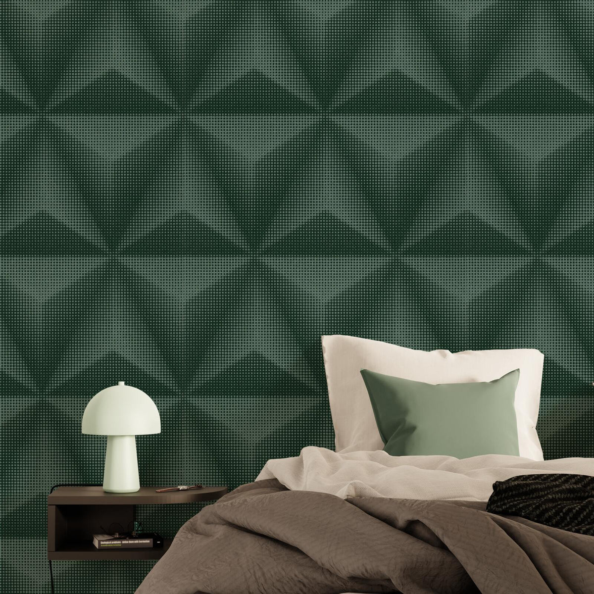 4MURS Papier peint intissé Berly Vert forêt