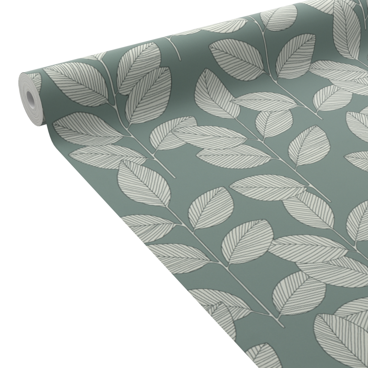 4MURS Papier peint intissé Hendi Vert de gris