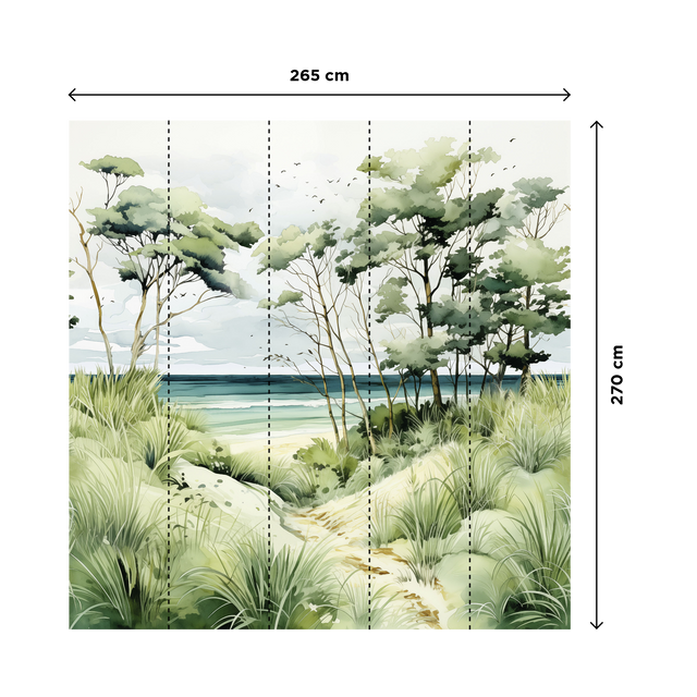 4MURS Papier peint panoramique XL MARINELLA 265 x 270 cm