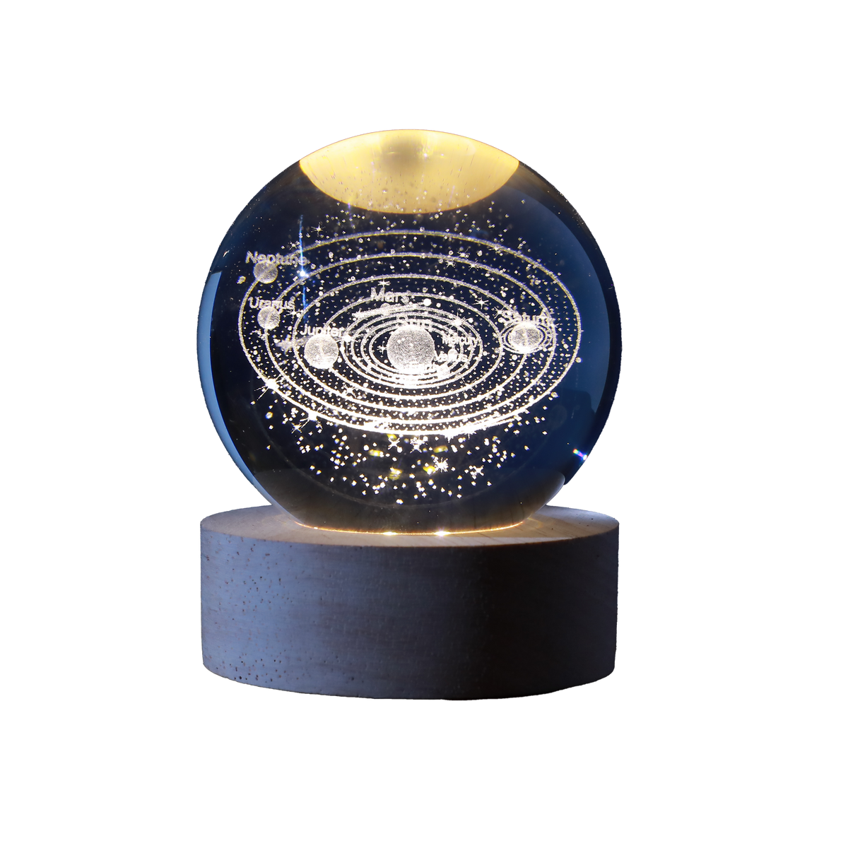 I-TOTAL Veilleuse Cristal systeme solaire Gris