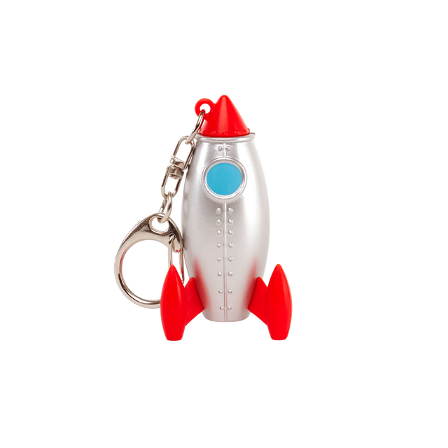 Kikkerland Porte clef FUSÉE coloris argent