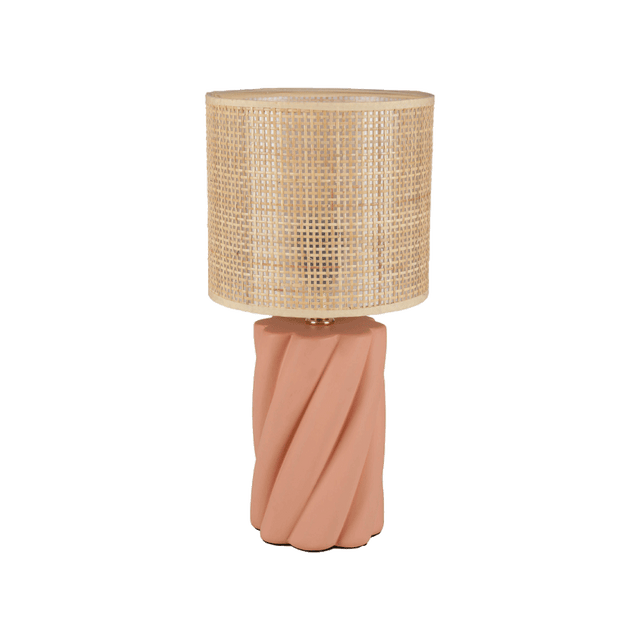 Ostaria Lampe à poser TWIST coloris terracotta 43 x 20 cm