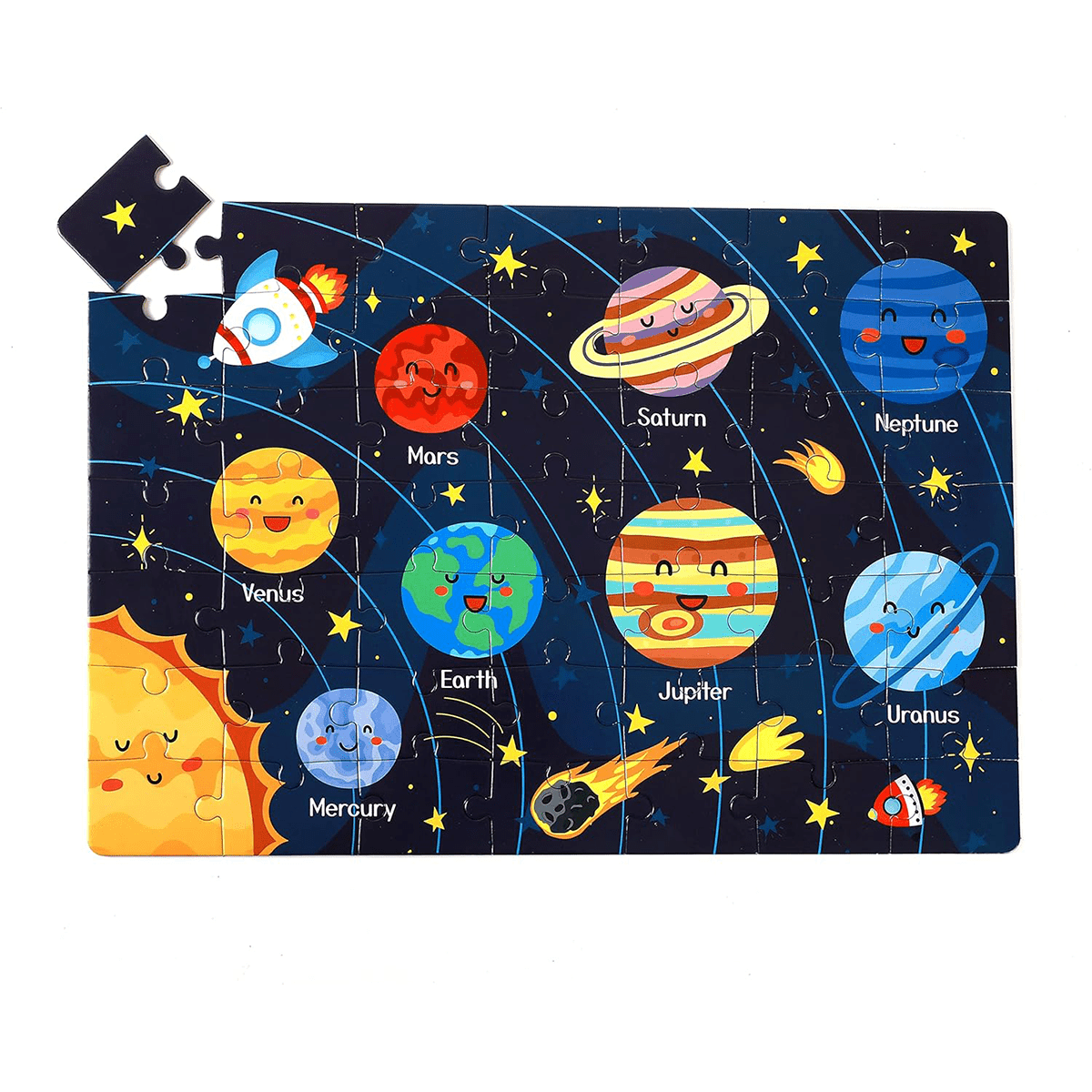 Puzzle Fusée Multicolore