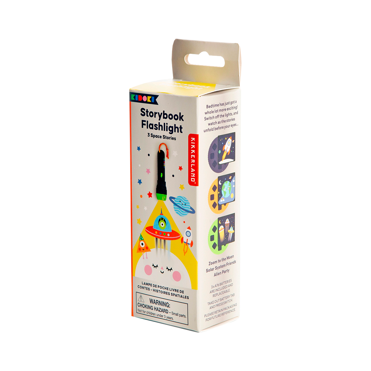 KIKKERLAND Jeu éducatif Lampe histoire espace Noir