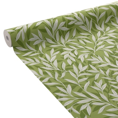 4MURS Papier peint intissé Lisbet Vert mousse