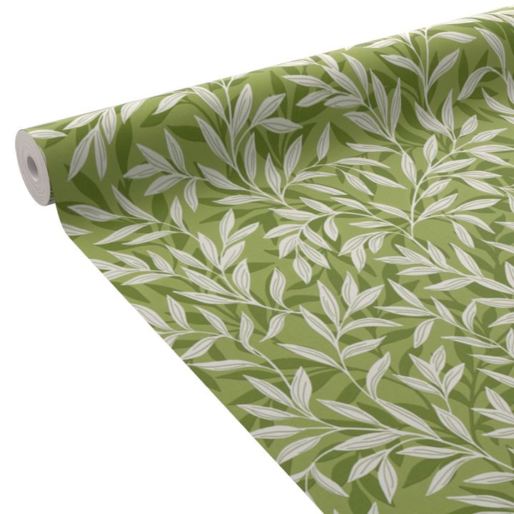 4MURS Papier peint intissé Lisbet Vert mousse