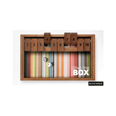 REMEMBER Jeu de société Shut the box Brun