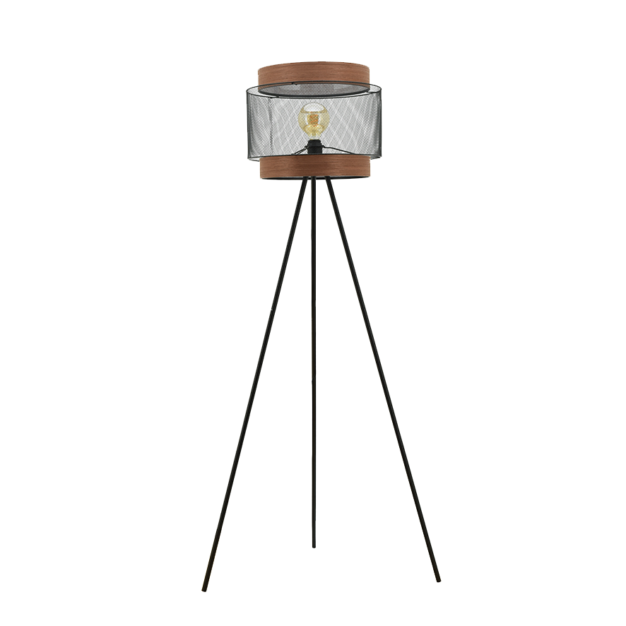SEYNAVE Lampadaire Taiga Noir et chêne