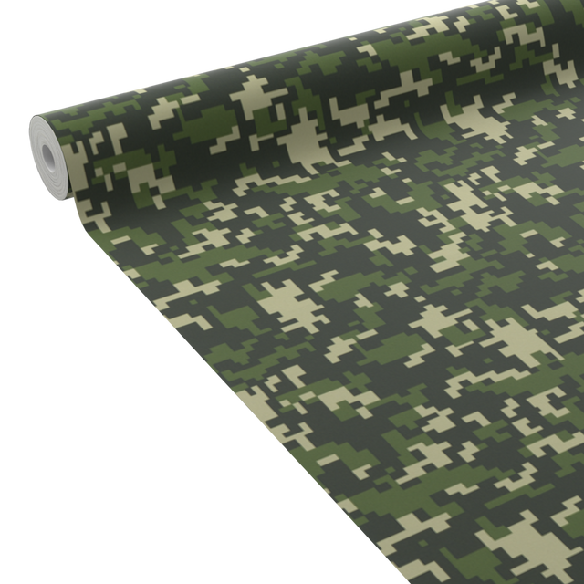 4MURS Papier peint intissé CAMO coloris vert kaki