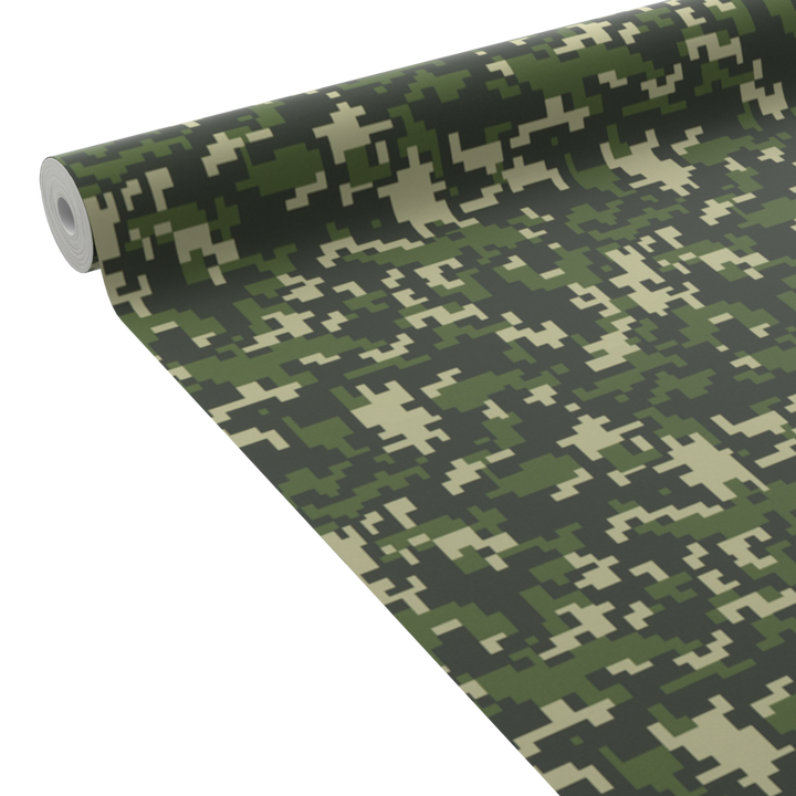 4MURS Papier peint intissé Camo Vert kaki