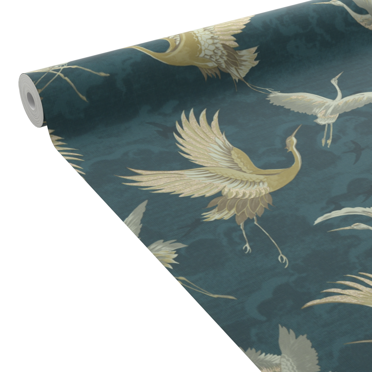 Papier peint intissé Tsuru Bleu nuit