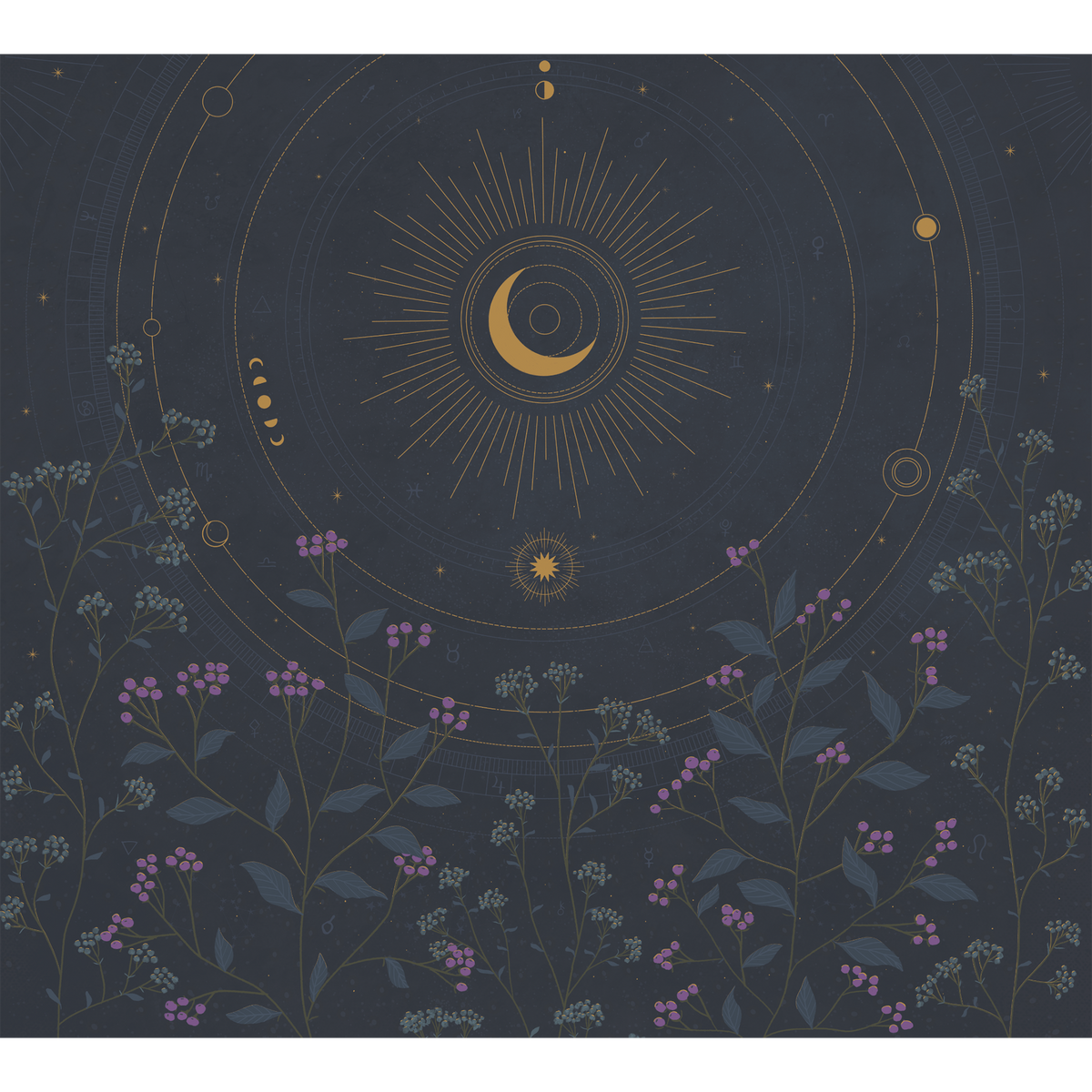 4MURS Papier peint panoramique XL Elior Bleu nuit