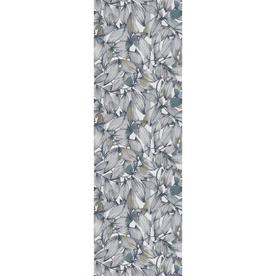 4MURS Papier peint intissé Lucille Anthracite, bleu céladon et parme