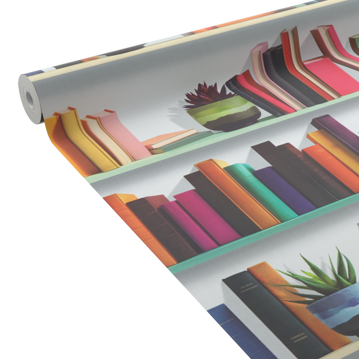 Papier peint intissé Biblioteca Multicolore