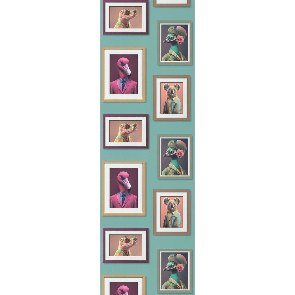 Papier peint intissé Original portrait Multicolore