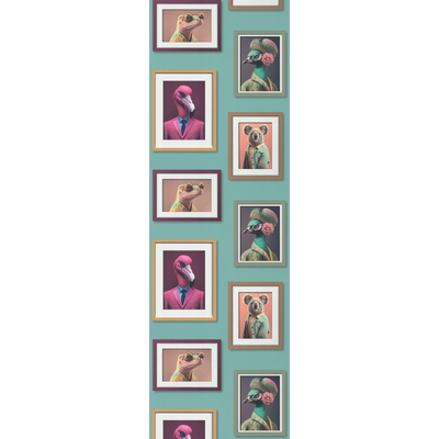 Papier peint intissé Original portrait Bleu givré