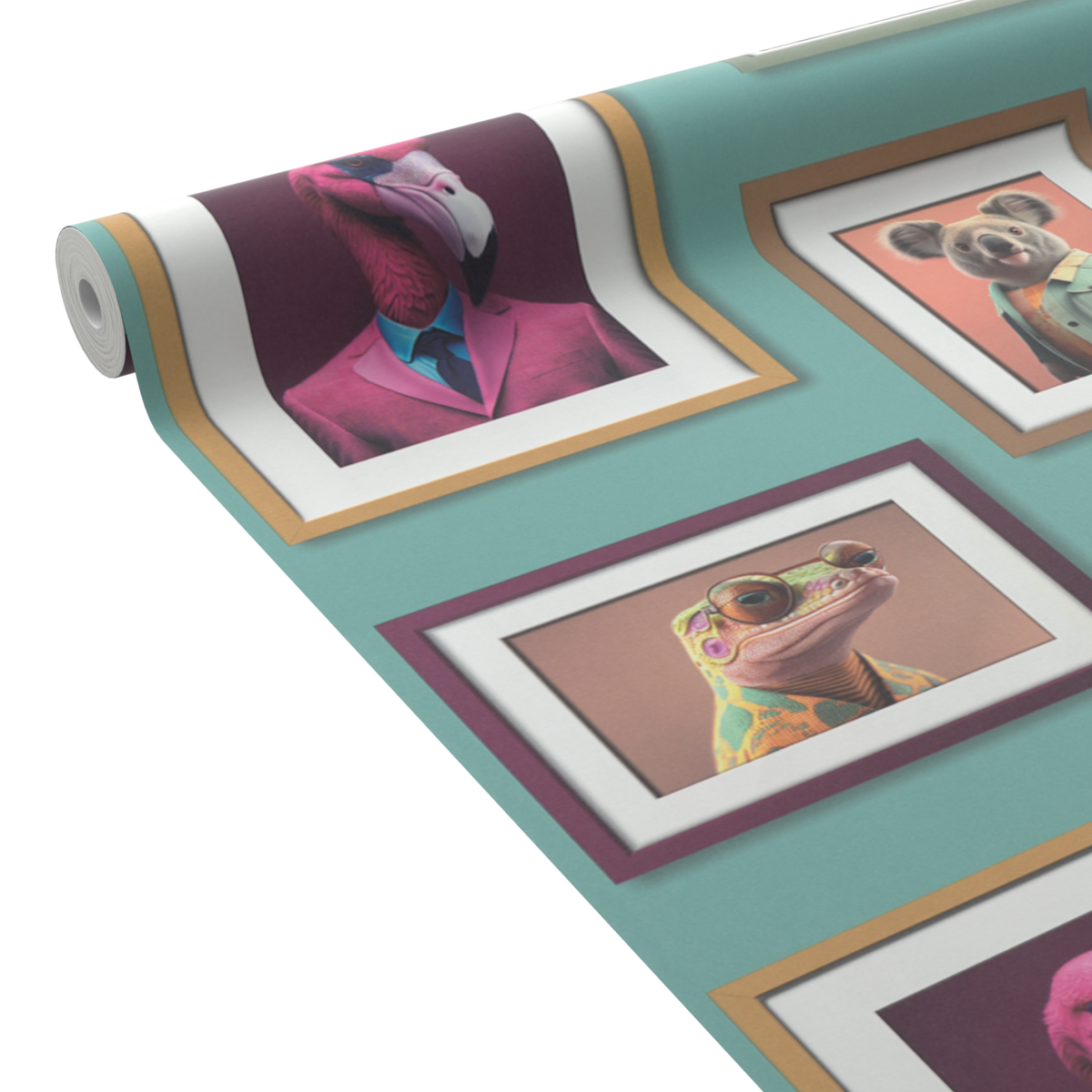 Papier peint intissé Original portrait Multicolore