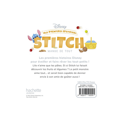 HACHETTE PRATIQUE Livre enfant Mes premières histoires - stitch mange de tout Blanc