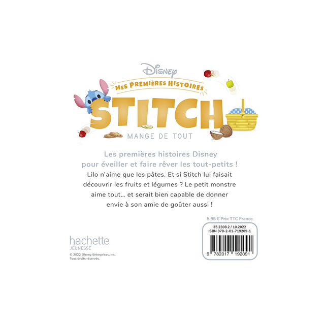 Hachette Pratique Livre enfant MES PREMIÈRES HISTOIRES - STITCH MANGE DE TOUT