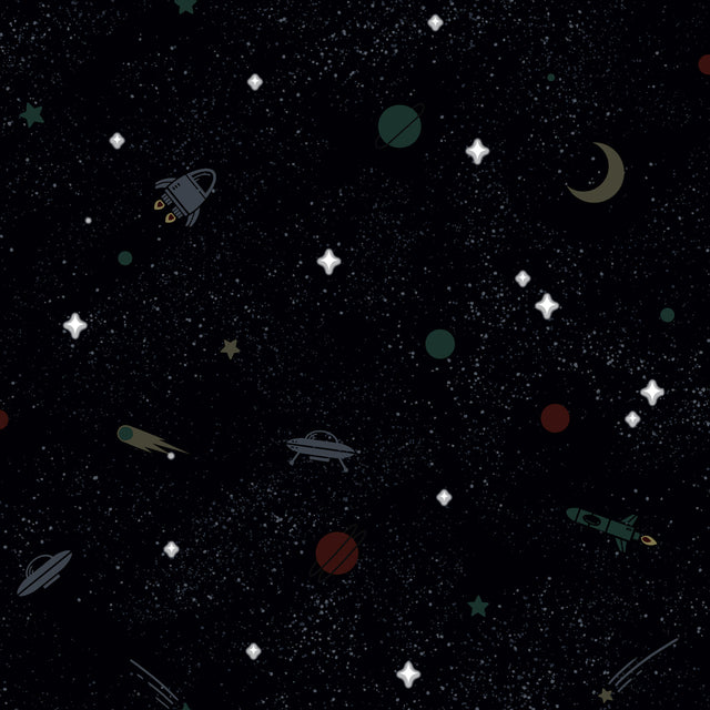 4MURS Papier peint intissé COSMOLAND coloris bleu nuit