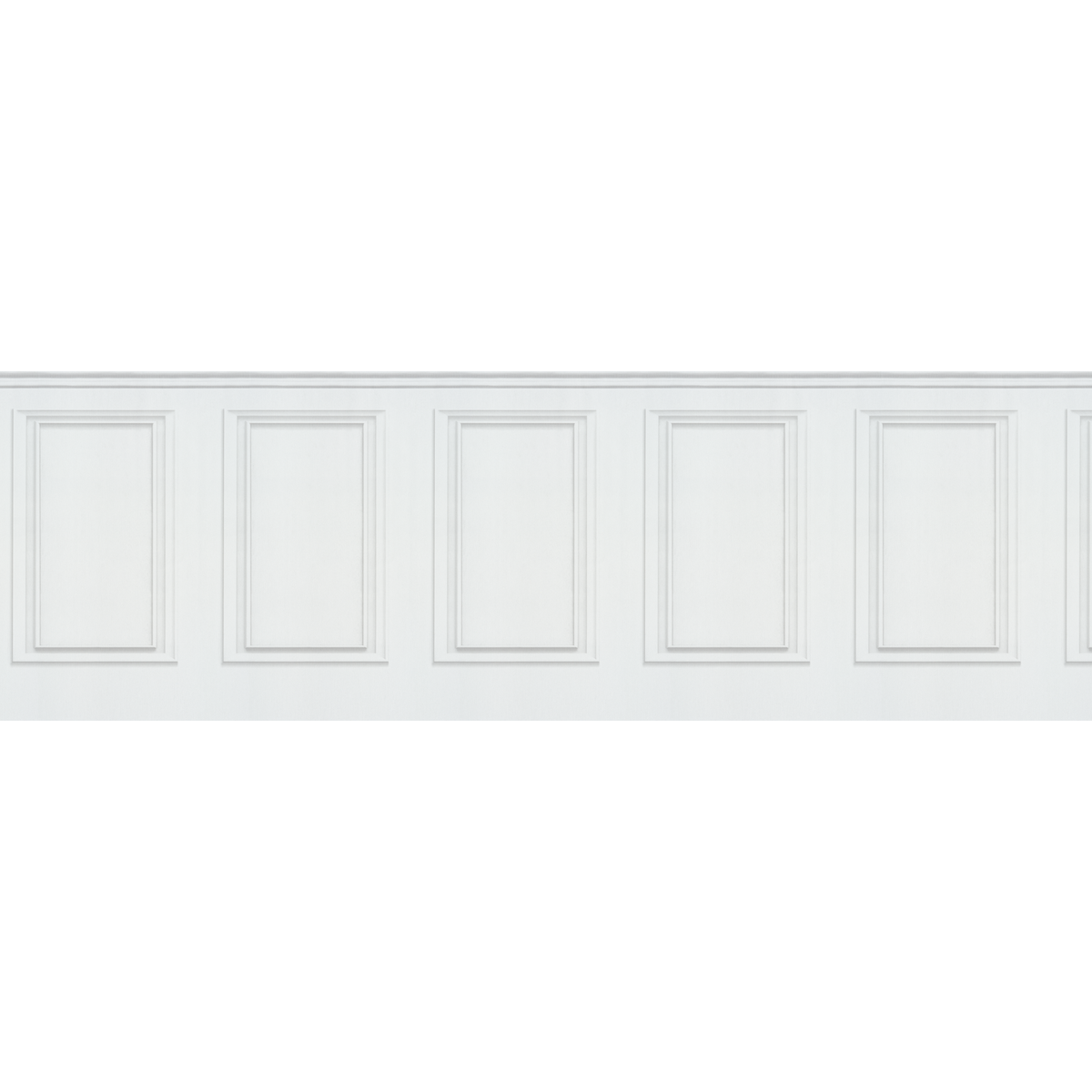 4MURS Papier peint intissé Soubassement moulures Blanc chaud