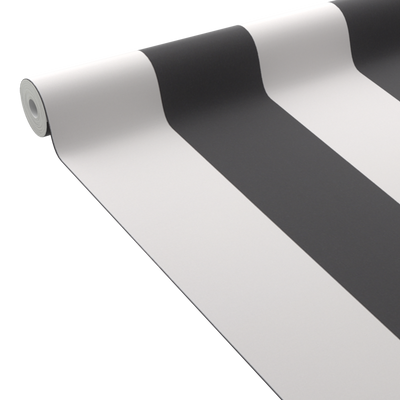 4MURS Papier peint vinyle Podium stripe Noir et blanc