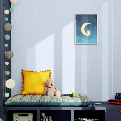 4MURS Papier peint vinyle Sydney Bleu ciel Taloché/enduit