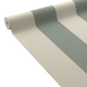 4MURS Papier peint vinyle Podium stripe Vert de gris et blanc