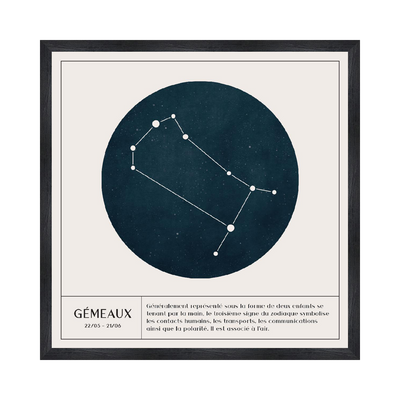 4MURS Tableau Gémeaux Blanc