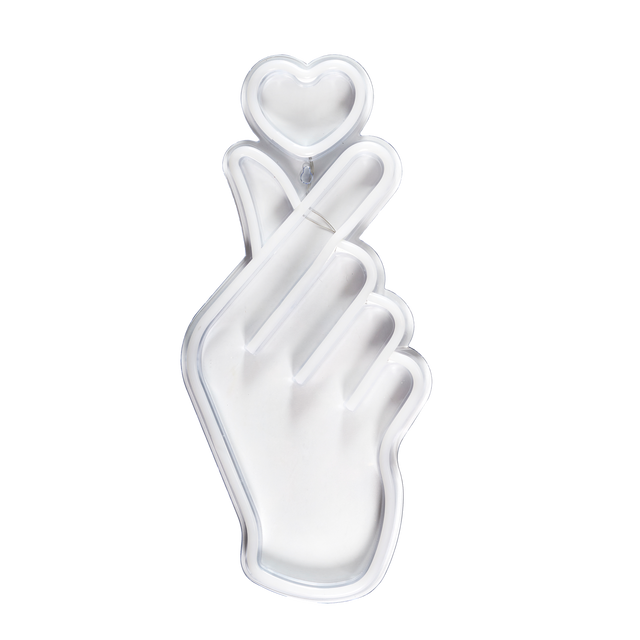 Néon COEUR coloris rose