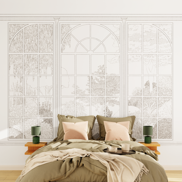 4MURS Papier peint panoramique XL BOW WINDOW 300 x 270 cm