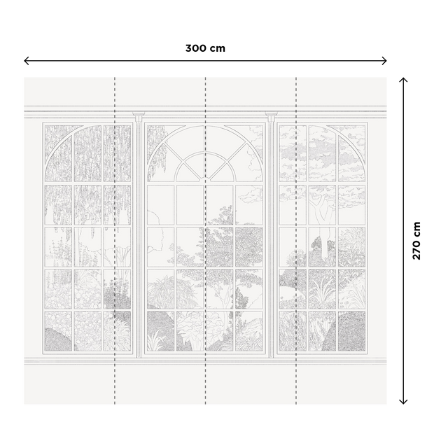 4MURS Papier peint panoramique XL BOW WINDOW 300 x 270 cm