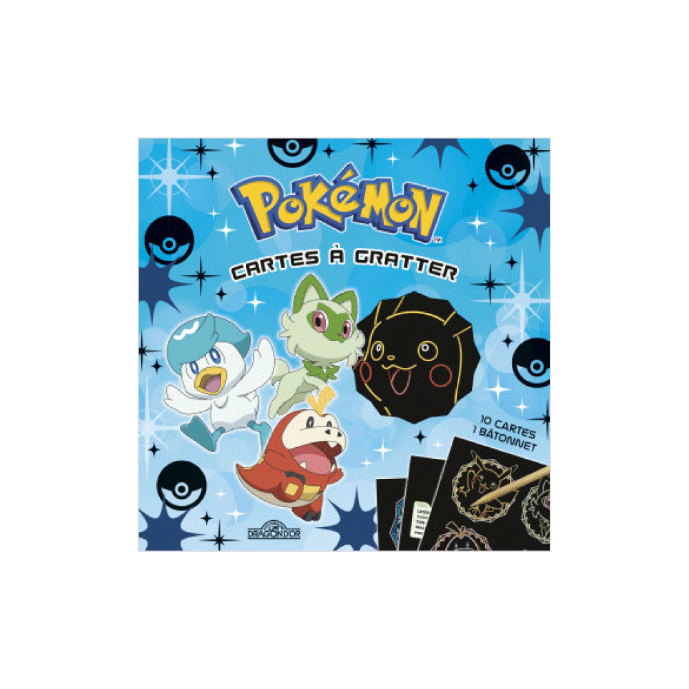 Kit création Cartes a gratter pokemon Bleu