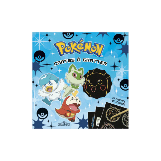 Kit création CARTES A GRATTER POKEMON bleu