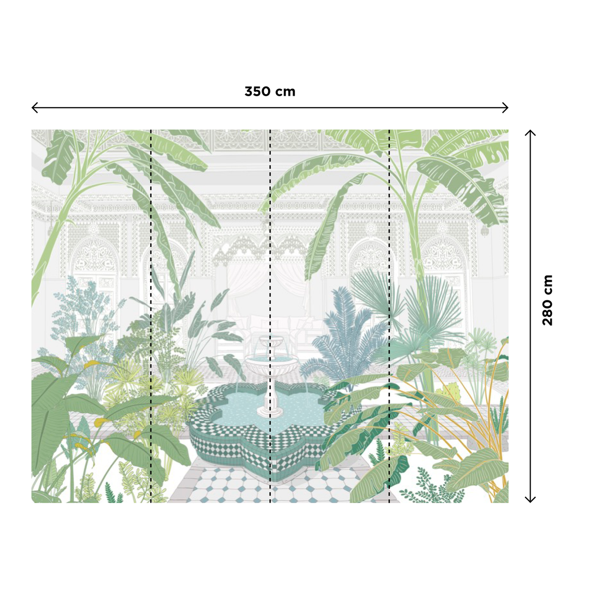 4MURS Papier peint panoramique XL Ryad Multicolore Mat