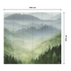 4MURS Papier peint panoramique XL Alphee Bleu-vert Mat