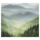 4MURS Papier peint panoramique XL Alphee Bleu-vert Mat